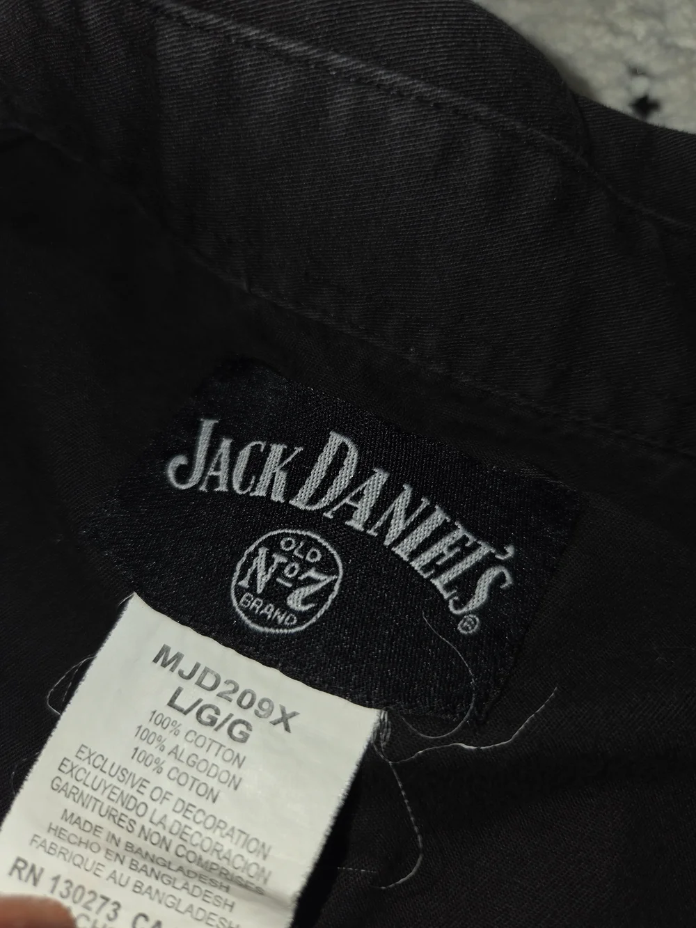 Wrangler x Jack Daniel's Black Long-Sleeve Western Shirt Jacket